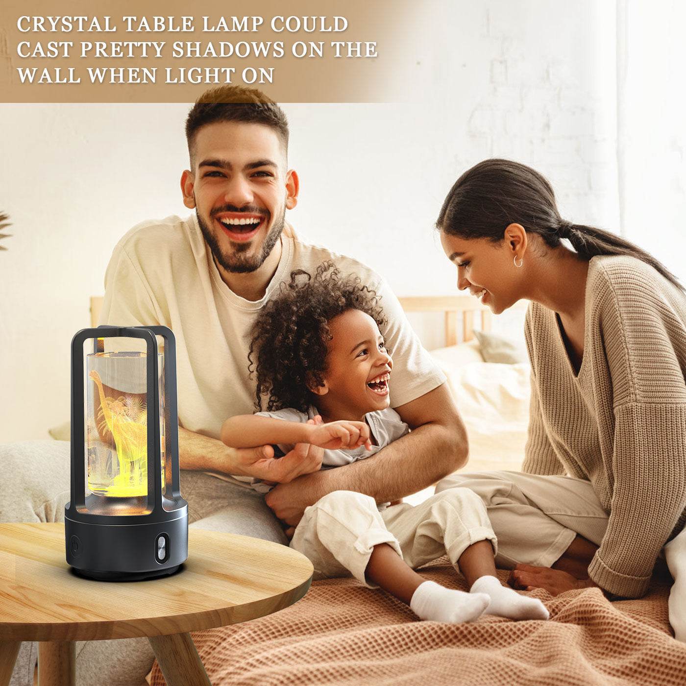 Creative 2 In 1 Audio Acrylic Crystal Lamp And Bluetooth Speaker Valentine's Day Gift Touch Night Lamp - Mubimart
