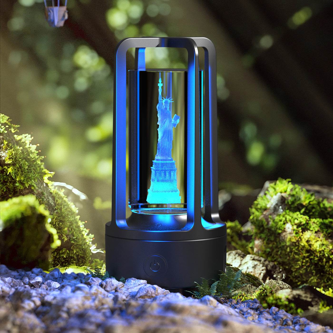 Creative 2 In 1 Audio Acrylic Crystal Lamp And Bluetooth Speaker Valentine's Day Gift Touch Night Lamp - Mubimart
