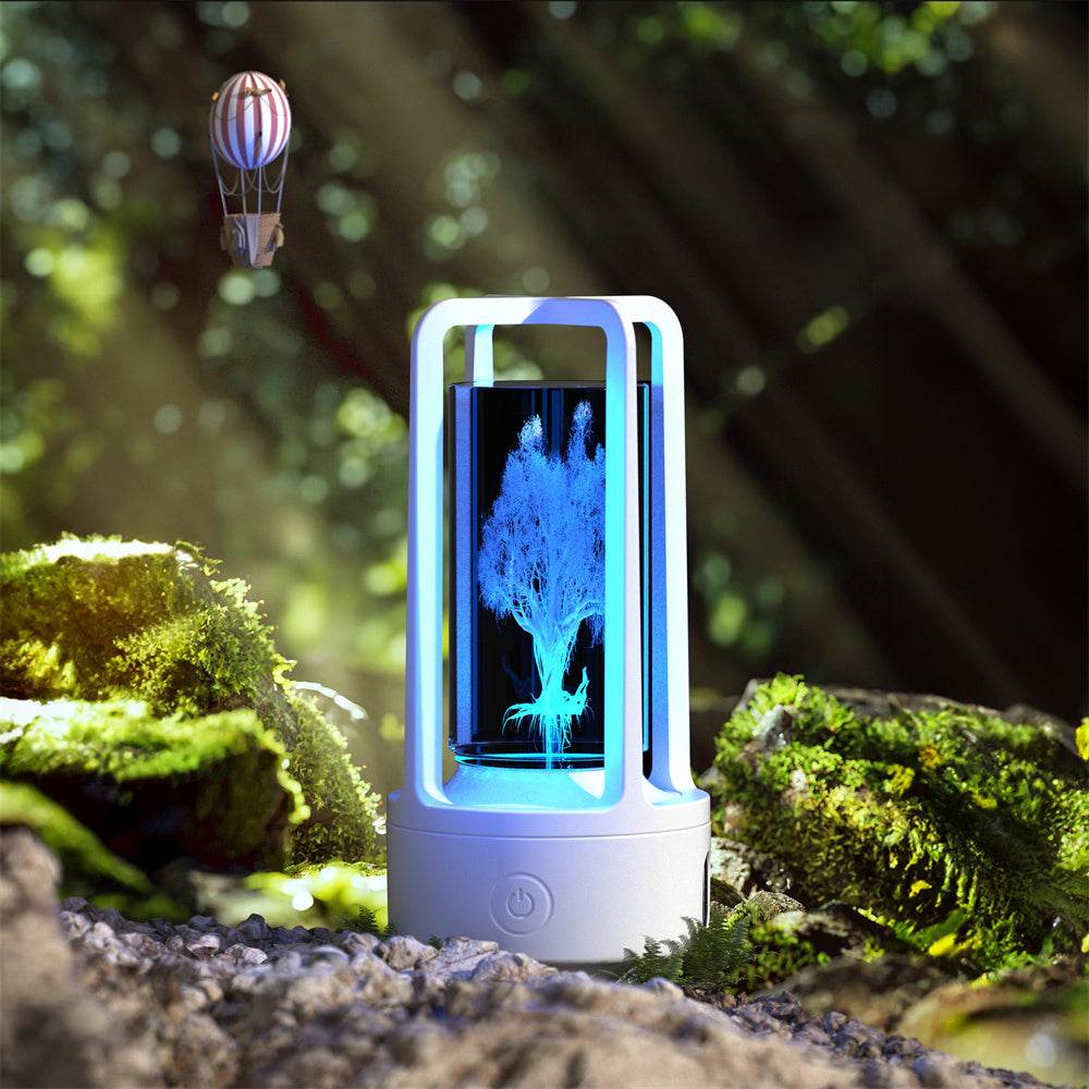 Creative 2 In 1 Audio Acrylic Crystal Lamp And Bluetooth Speaker Valentine's Day Gift Touch Night Lamp - Mubimart