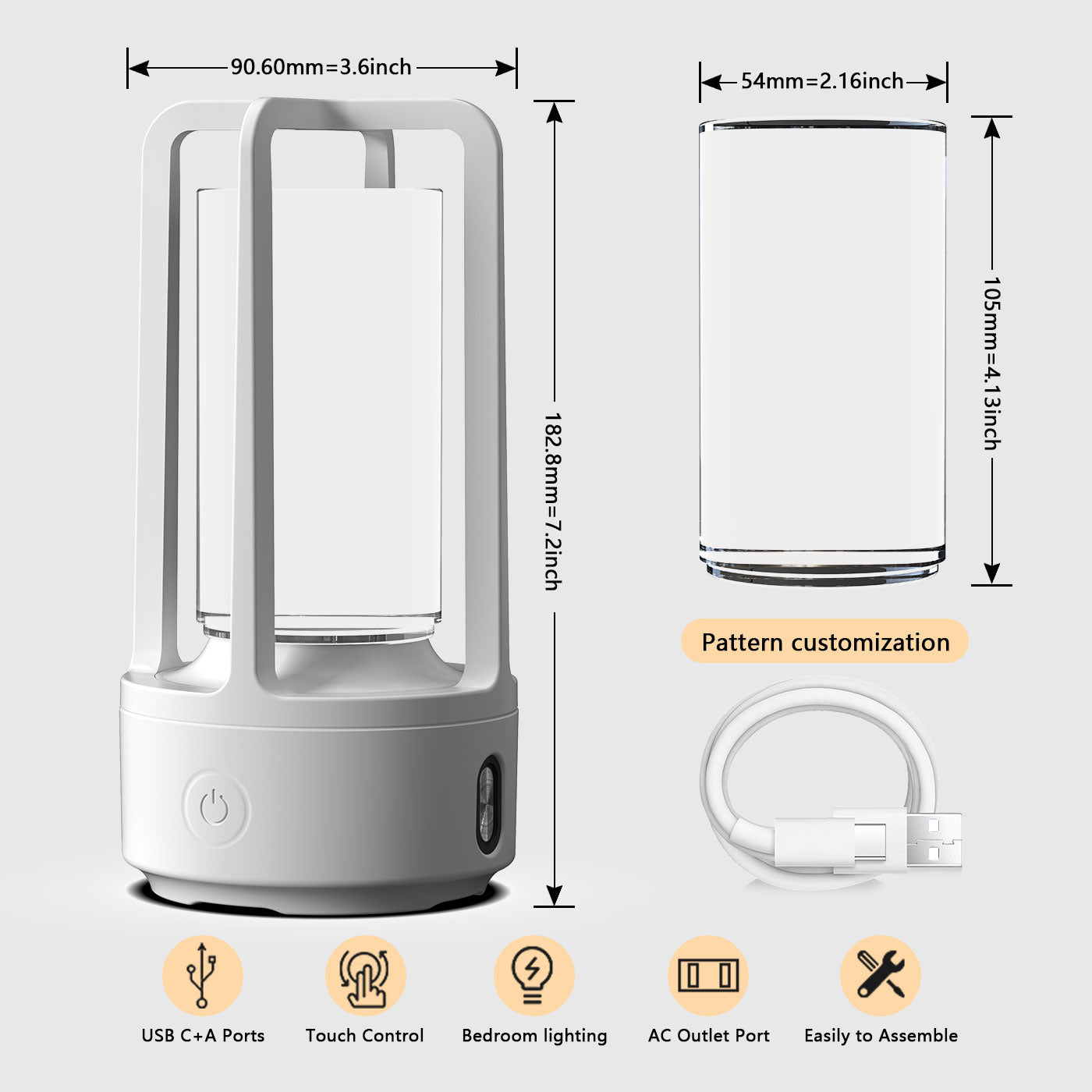 Mubimart Creative 2 In 1 Audio Acrylic Crystal Lamp And Bluetooth Speaker Valentine's Day Gift Touch Night Lamp Mubimart 