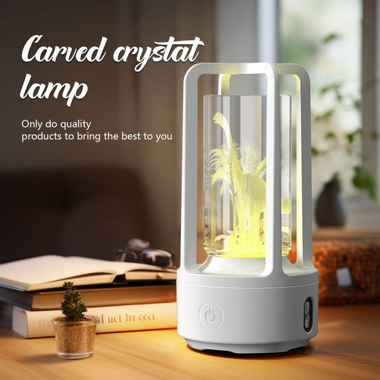 Creative 2 In 1 Audio Acrylic Crystal Lamp And Bluetooth Speaker Valentine's Day Gift Touch Night Lamp - Mubimart