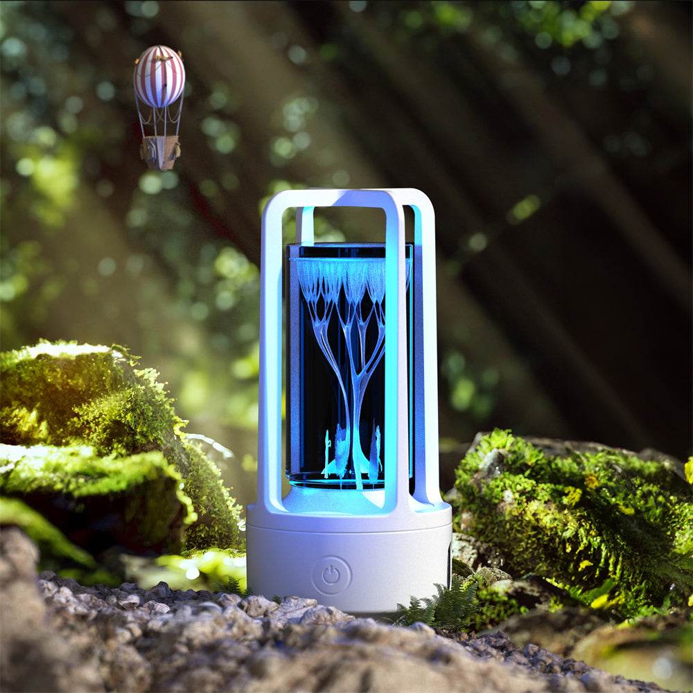 Creative 2 In 1 Audio Acrylic Crystal Lamp And Bluetooth Speaker Valentine's Day Gift Touch Night Lamp - Mubimart