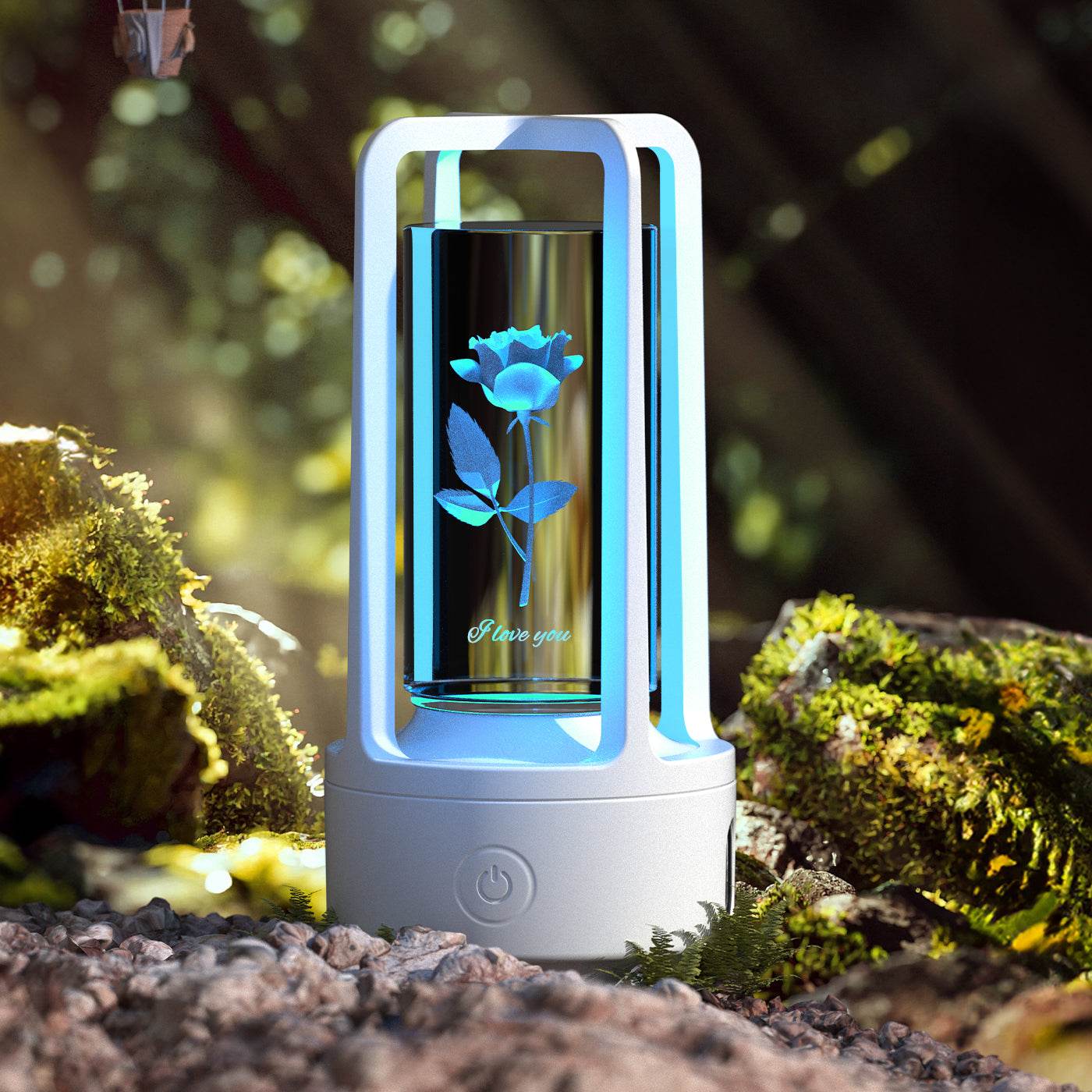 Creative 2 In 1 Audio Acrylic Crystal Lamp And Bluetooth Speaker Valentine's Day Gift Touch Night Lamp - Mubimart