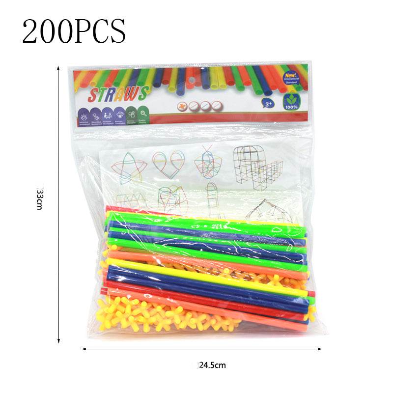 Creative 4D Straws Assembling Toy Building Blocks - Mubimart