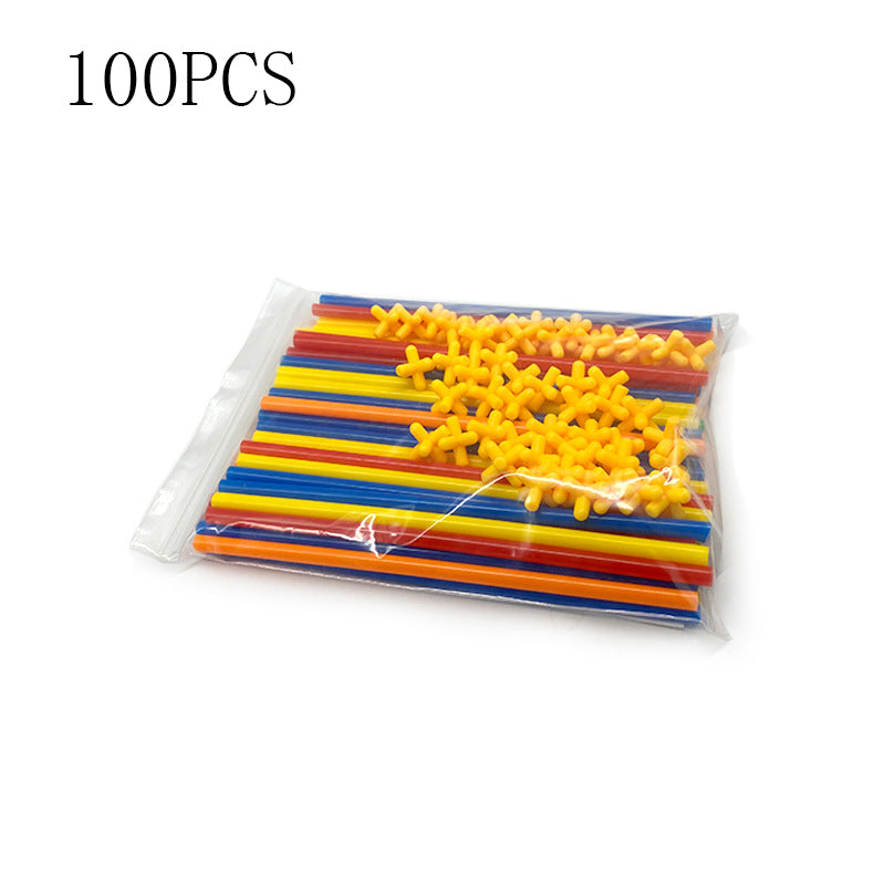 Creative 4D Straws Assembling Toy Building Blocks - Mubimart - Straws 