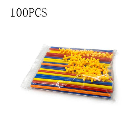 Creative 4D Straws Assembling Toy Building Blocks - Mubimart