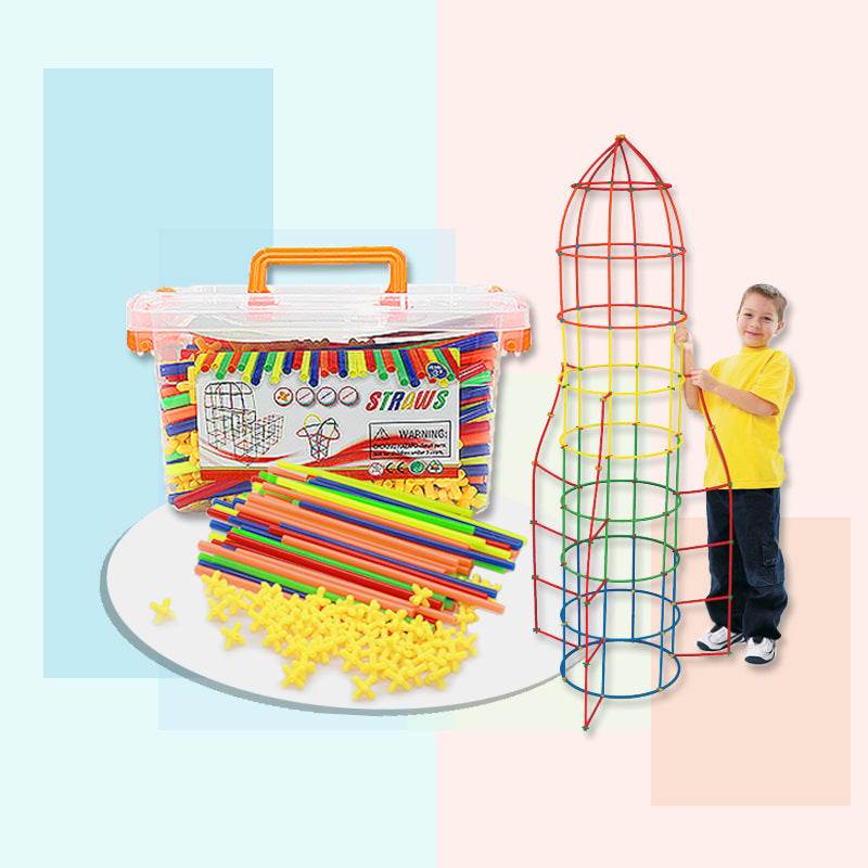 Creative 4D Straws Assembling Toy Building Blocks - Mubimart
