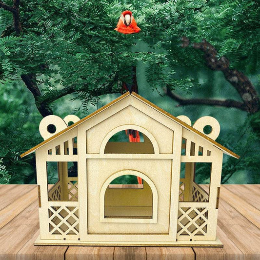 Creative Assembly Of Wooden Bird Cage Poor Handwriting - Mubimart