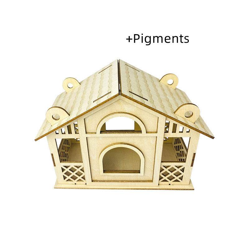Creative Assembly Of Wooden Bird Cage Poor Handwriting - Mubimart