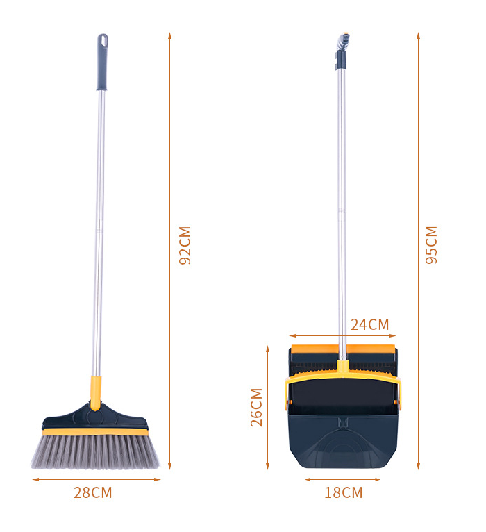 Creative Broom Dustpan Set Soft Wool - Mubimart -  