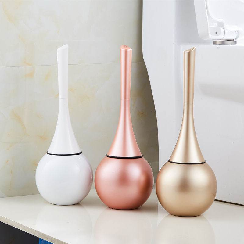Creative European Bathroom Toilet Brush Bathroom Toilet Brush Rack Set Stainless Steel Cleaning Brush Toilet Cleaning Brush Brush - Mubimart