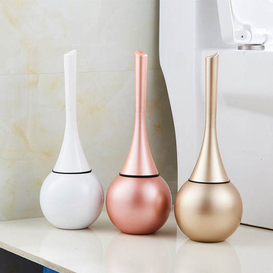 Creative European Bathroom Toilet Brush Bathroom Toilet Brush Rack Set Stainless Steel Cleaning Brush Toilet Cleaning Brush Brush - Mubimart