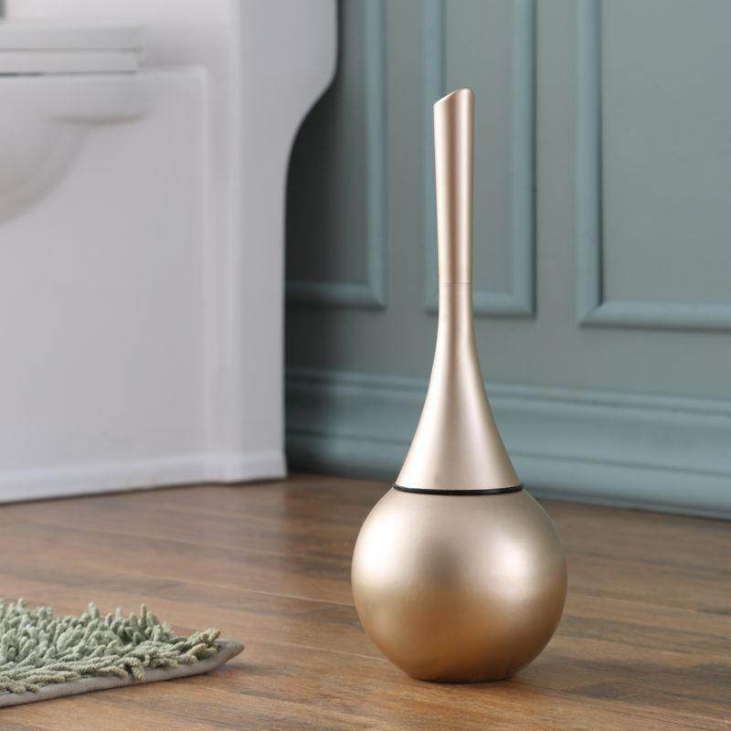 Creative European Bathroom Toilet Brush Bathroom Toilet Brush Rack Set Stainless Steel Cleaning Brush Toilet Cleaning Brush Brush - Mubimart