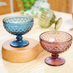 Creative Fashion Glass Ice Cream Bowl - Mubimart - Ice cream bowl 