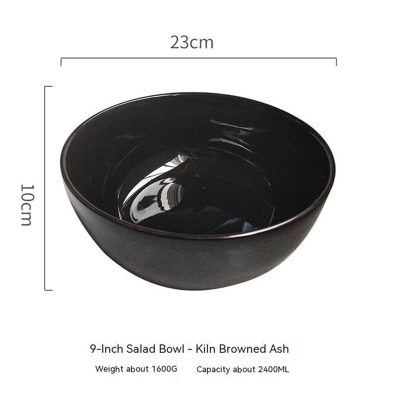 Creative Large Size Retro Tableware Household Bowl Porcelain Bowl - Mubimart