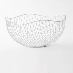 Creative Lotus Leaf Irregular Edge Simple Modern Iron Fruit Basket - Mubimart - Metal basket 