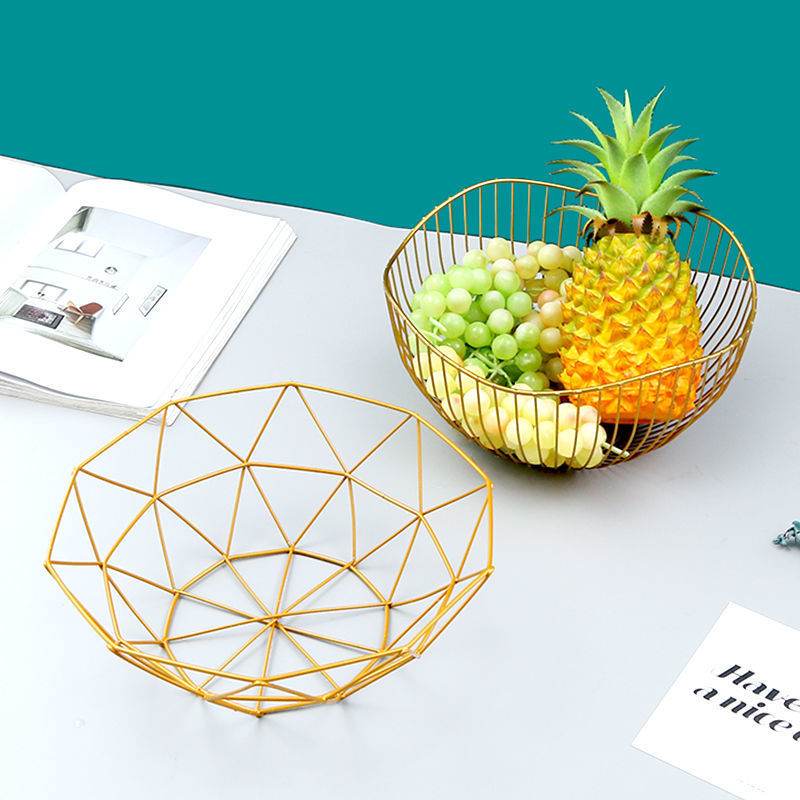 Creative Lotus Leaf Irregular Edge Simple Modern Iron Fruit Basket - Mubimart