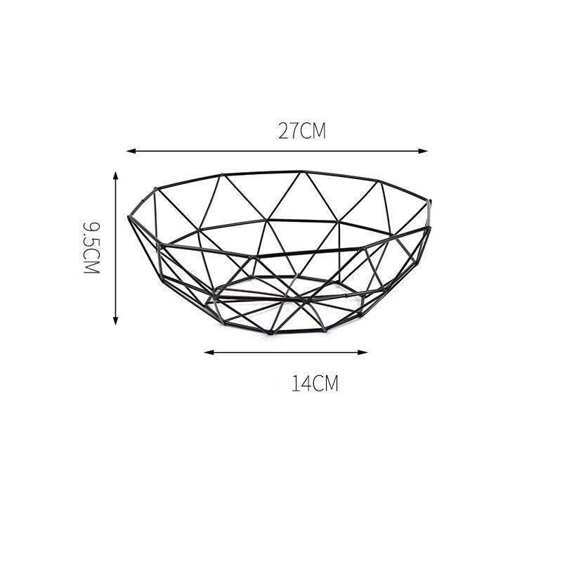 Creative Lotus Leaf Irregular Edge Simple Modern Iron Fruit Basket - Mubimart