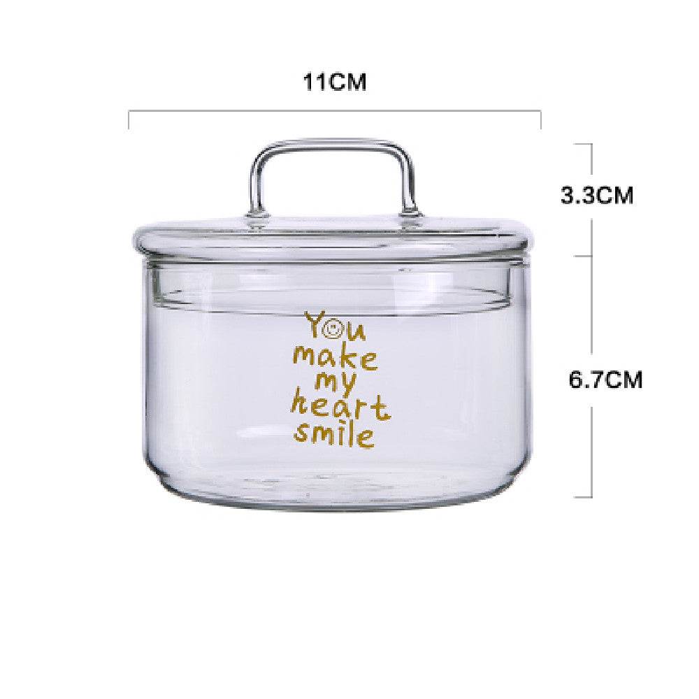 Creative Nordic Transparent Glass Salad Bowl - Mubimart