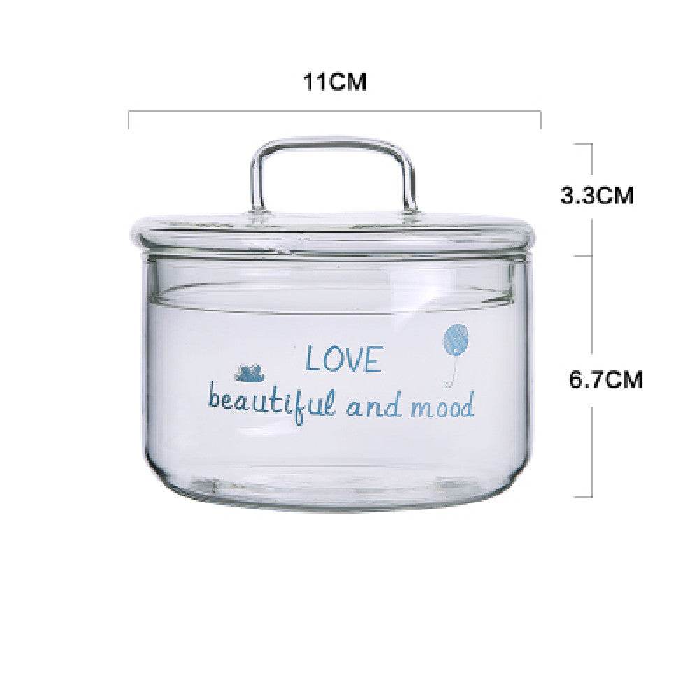 Creative Nordic Transparent Glass Salad Bowl - Mubimart