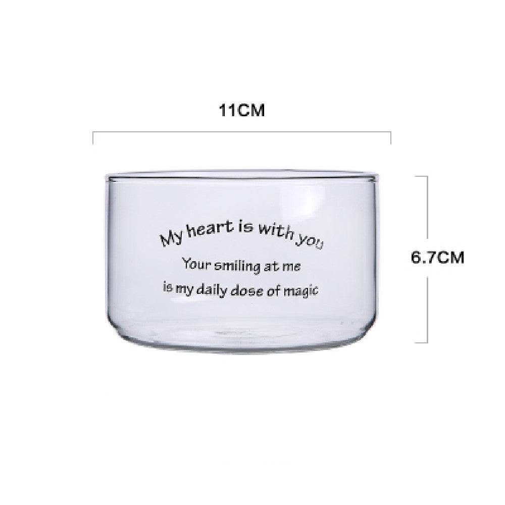 Creative Nordic Transparent Glass Salad Bowl - Mubimart