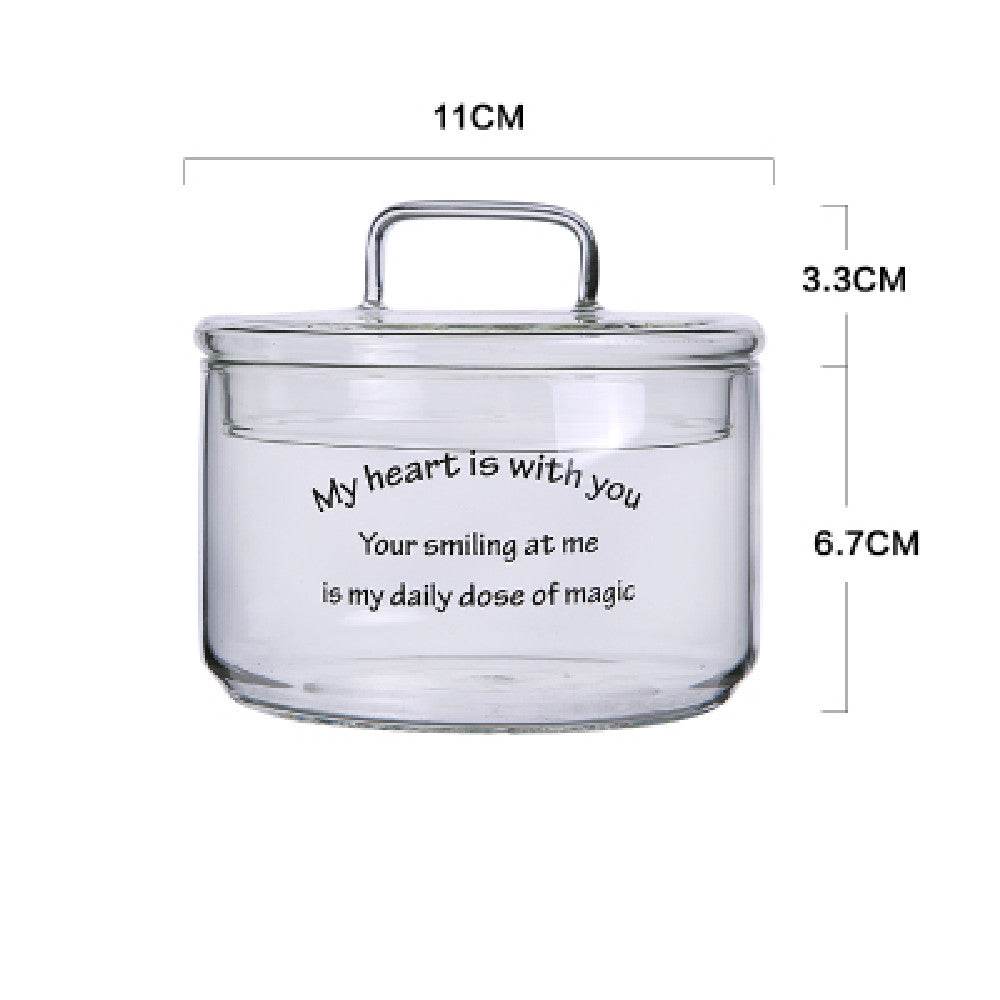 Creative Nordic Transparent Glass Salad Bowl - Mubimart