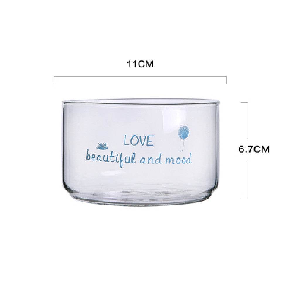 Creative Nordic Transparent Glass Salad Bowl - Mubimart