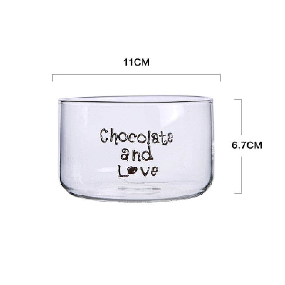 Creative Nordic Transparent Glass Salad Bowl - Mubimart