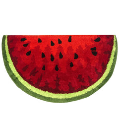 Creative Polyester Fiber Semicircle Watermelon Rug Kitchen Bathroom Carpet - Mubimart -  