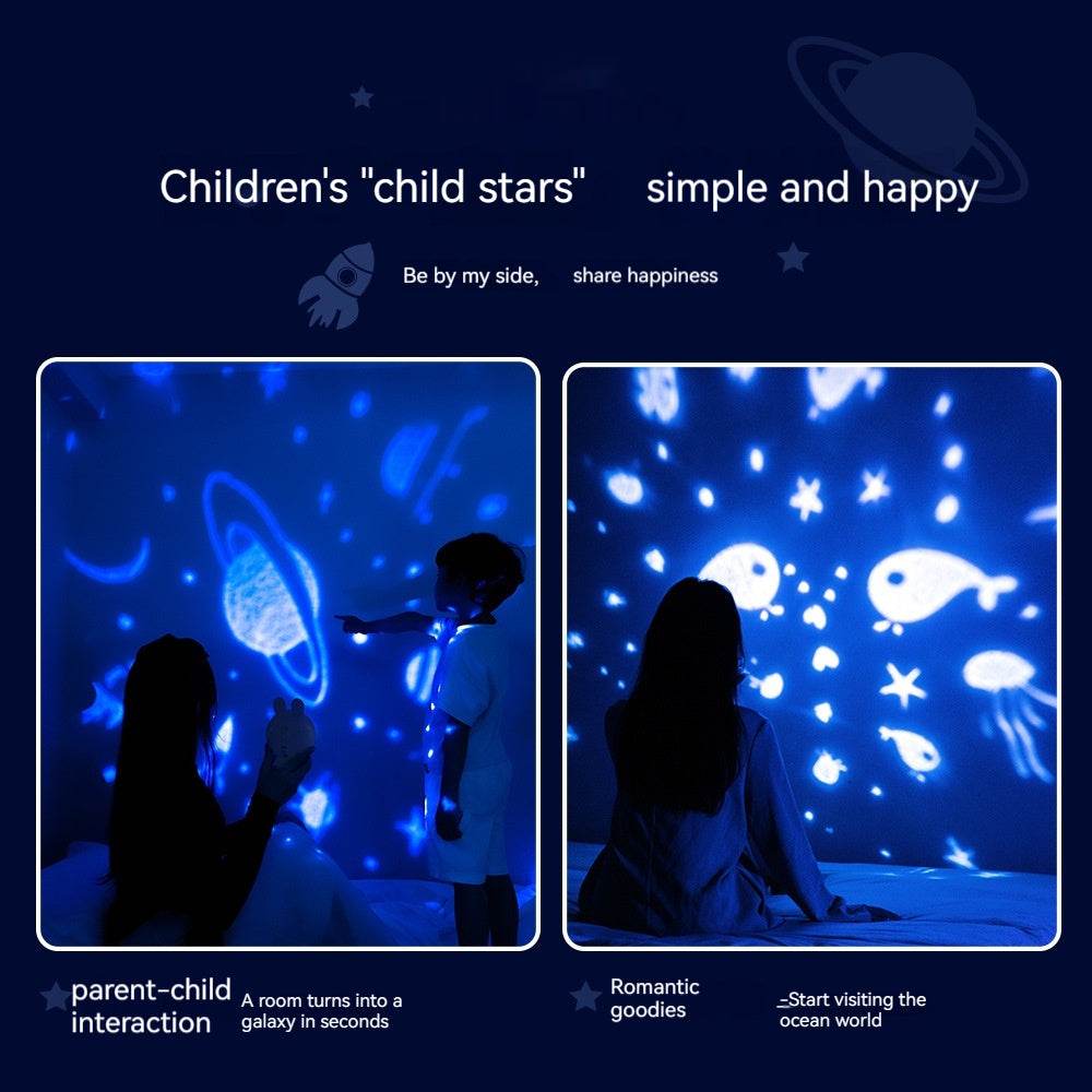 Creative Rabbit Star Light Projector Lamp Children Home Decor - Mubimart
