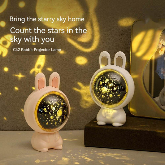 Creative Rabbit Star Light Projector Lamp Children Home Decor - Mubimart