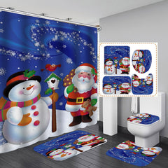 Creative Shower Curtain Waterproof Christmas Shower Curtain Cloth - Mubimart -  