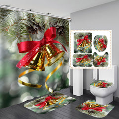 Creative Shower Curtain Waterproof Christmas Shower Curtain Cloth - Mubimart -  