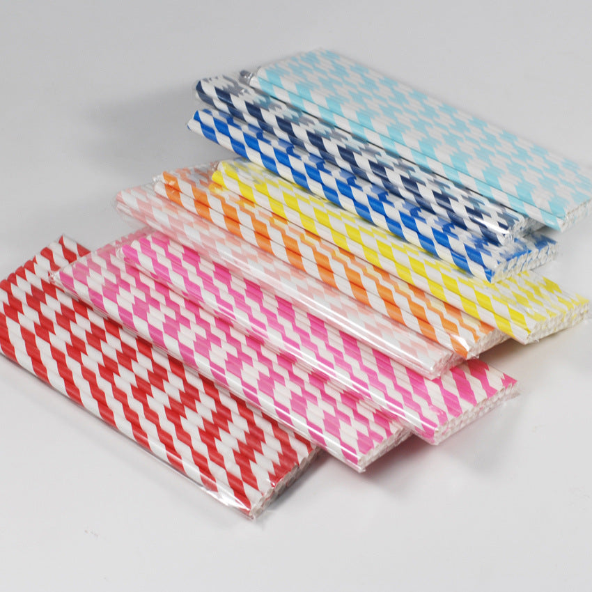 Creative Simple Portable Home Color Paper Straws - Mubimart -  