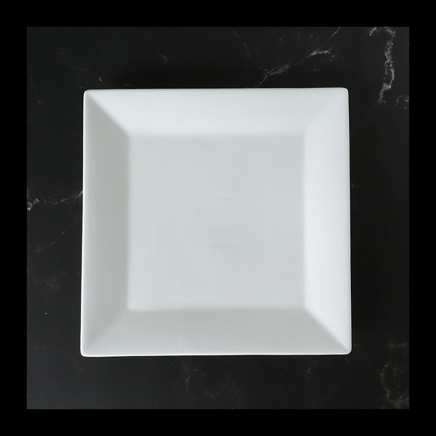 Creative Simple White Nordic Style Square Plate Ceramics - Mubimart -  