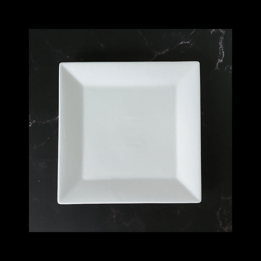 Creative Simple White Nordic Style Square Plate Ceramics - Mubimart -  