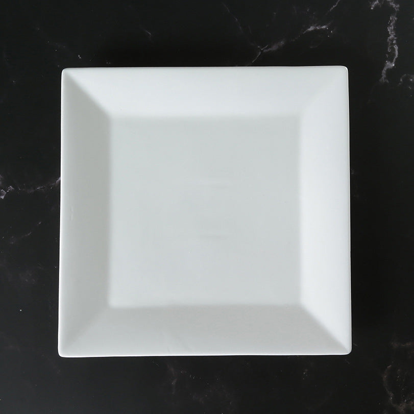 Creative Simple White Nordic Style Square Plate Ceramics - Mubimart -  