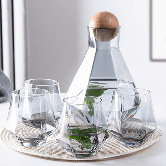 Creative Six-Row Glass Cold Water Bottle - Mubimart