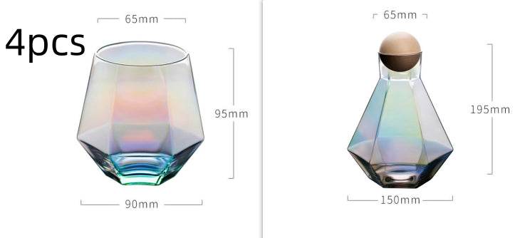 Creative Six-Row Glass Cold Water Bottle - Mubimart