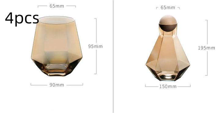 Creative Six-Row Glass Cold Water Bottle - Mubimart