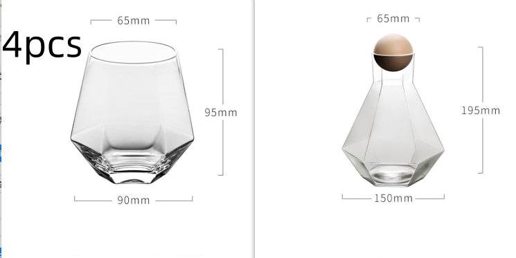 Creative Six-Row Glass Cold Water Bottle - Mubimart