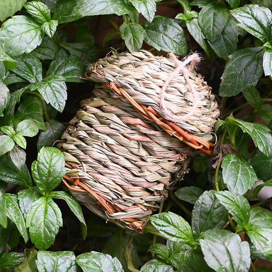 Creative Straw Birds Nest Handicraft Hand-Woven Straw Bird Cage - Mubimart