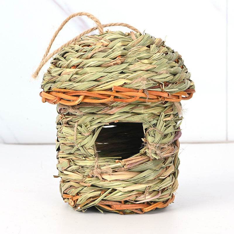 Creative Straw Birds Nest Handicraft Hand-Woven Straw Bird Cage - Mubimart
