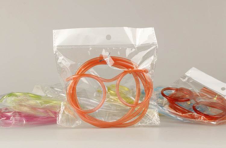 Creative Straws Glasses Beard Crazy Funny Plastic Art Straws - Mubimart