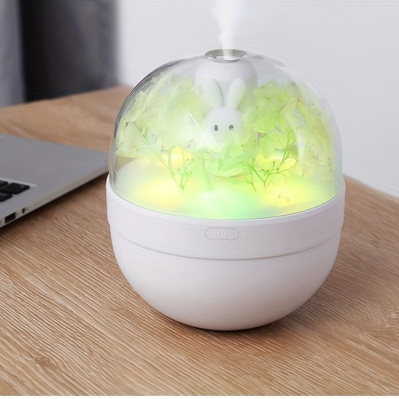 Creative Sweetheart Rabbit DIY Humidifier USB Mini Home Air Purifier Air Mini Cool Mist Preserved Flower Humidifier Preserved Flowers - Mubimart -  