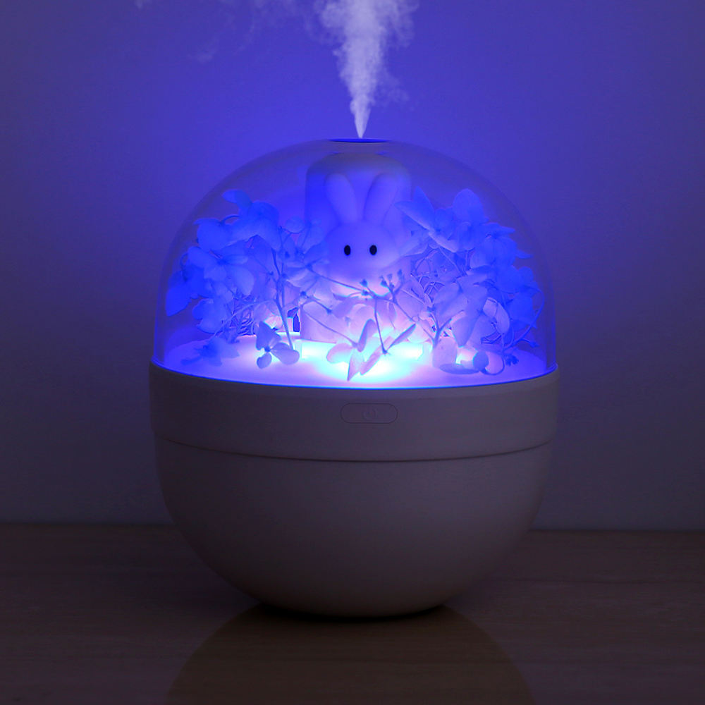 Creative Sweetheart Rabbit DIY Humidifier USB Mini Home Air Purifier Air Mini Cool Mist Preserved Flower Humidifier Preserved Flowers - Mubimart -  