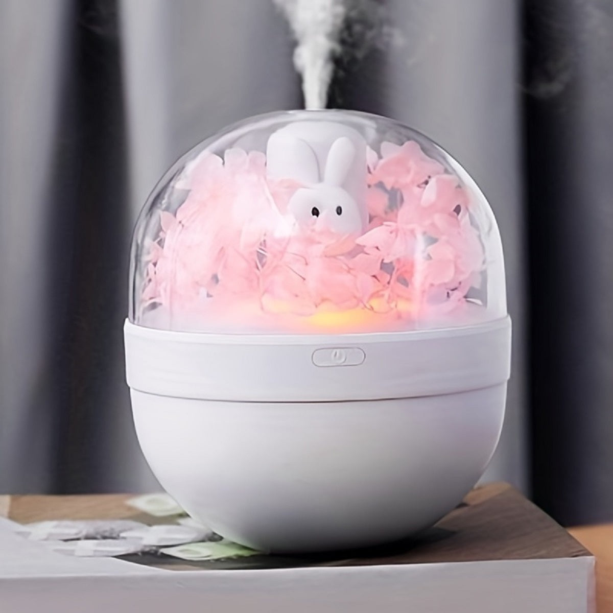 Creative Sweetheart Rabbit DIY Humidifier USB Mini Home Air Purifier Air Mini Cool Mist Preserved Flower Humidifier Preserved Flowers - Mubimart -  