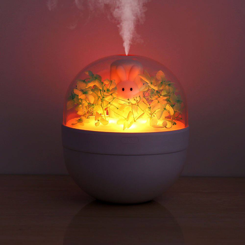 Creative Sweetheart Rabbit DIY Humidifier USB Mini Home Air Purifier Air Mini Cool Mist Preserved Flower Humidifier Preserved Flowers - Mubimart -  