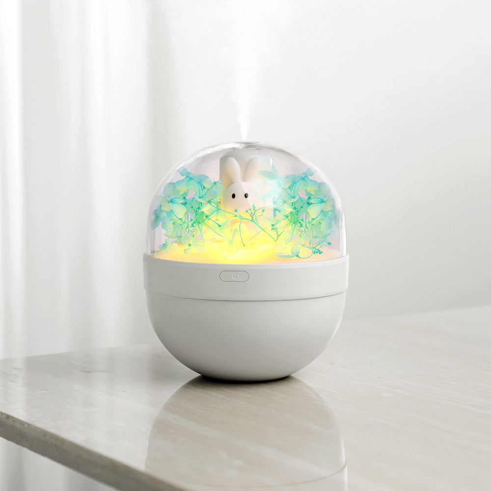 Creative Sweetheart Rabbit DIY Humidifier USB Mini Home Air Purifier Air Mini Cool Mist Preserved Flower Humidifier Preserved Flowers - Mubimart -  