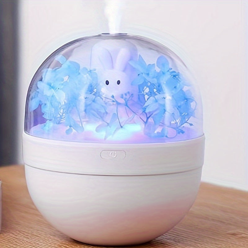 Creative Sweetheart Rabbit DIY Humidifier USB Mini Home Air Purifier Air Mini Cool Mist Preserved Flower Humidifier Preserved Flowers - Mubimart -  